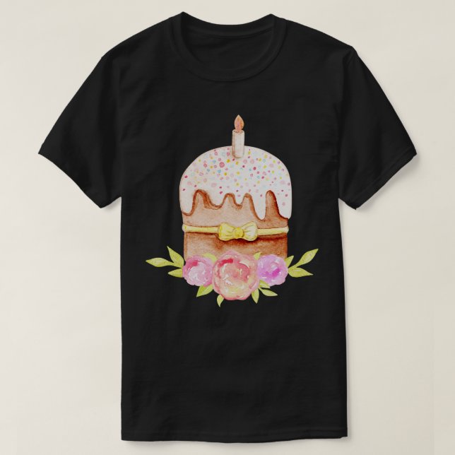 Camiseta Bolo de páscoa com vela (Frente do Design)