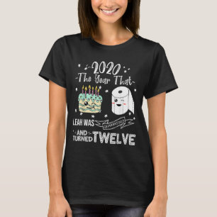 Camiseta Bolo de Quarentena Personalizado Leah Aniversário