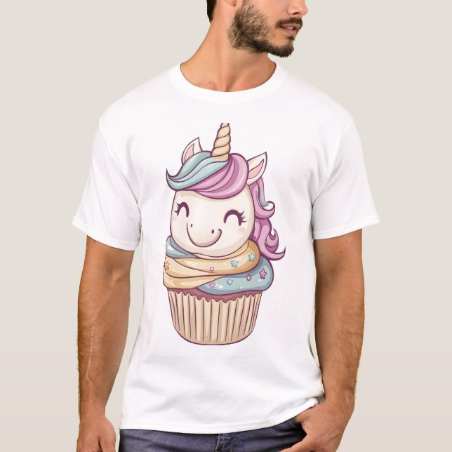 Camiseta Bolo de Unicórnio Doce (1) (Frente)