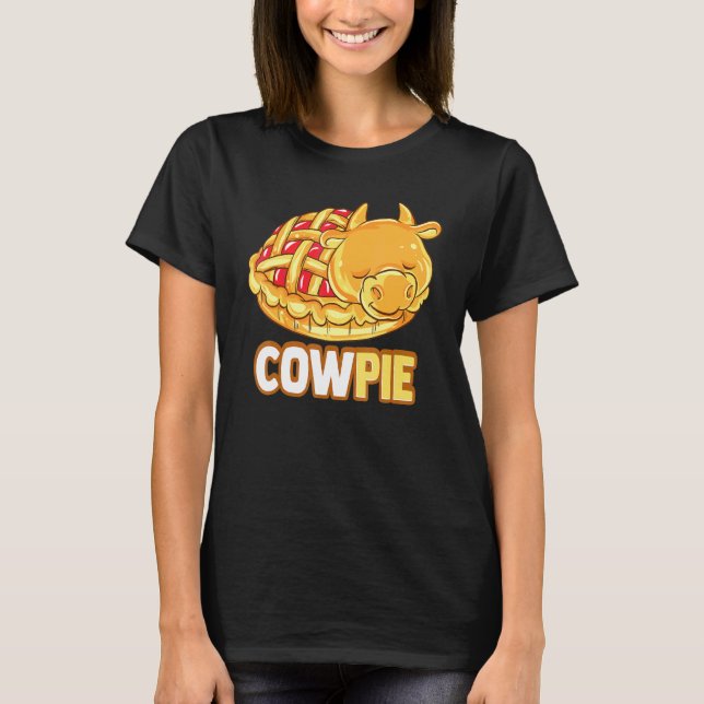 Camiseta Bolo de vaca  Comida  Vaca Animal Gado (Frente)