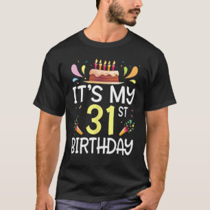 Camiseta Bolo de velas com 31 anos é o meu 31