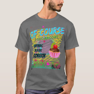 Camiseta Bolo Decorando Paixão Fazendo Bonito