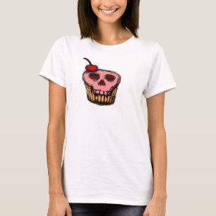 Camiseta Bolo do crânio com cereja