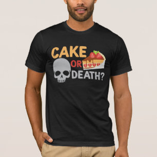 Camiseta Bolo Engraçado Ou Crânio De Morte - Pedra De Pan