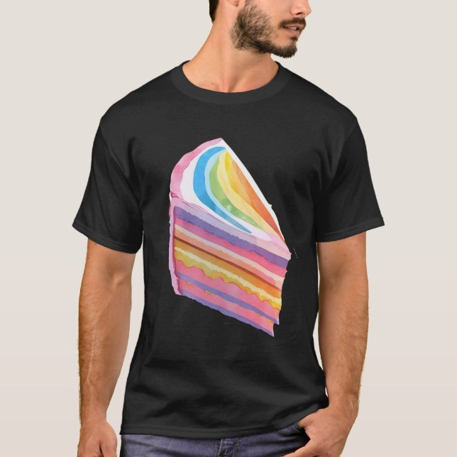 Camiseta Bolo feliz arco-íris (Frente)