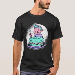 Camiseta Bolo Gótico Pastel Estética Gótica Roupas Emo Góti