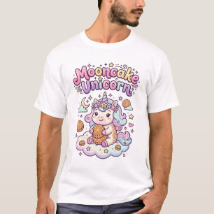 Camiseta Bolo Lunar Unicórnio Vestuário Encantador Gráfico_
