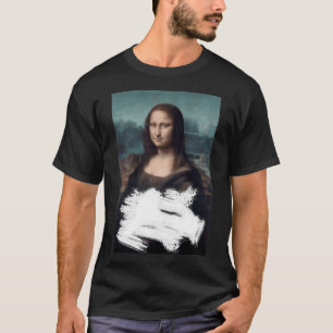 Camiseta Bolo Mona Lisa engraçado, Bolo jogado Mona Lisa
