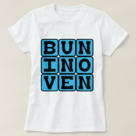 Camiseta Bolo No Forno, Anúncio de Gravidez (Azul)