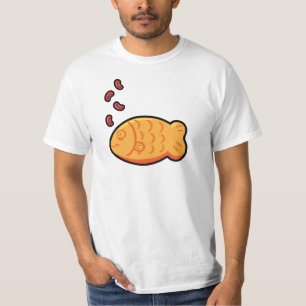 Camiseta Bolo Peixe-dado forma japonês de Taiyaki do feij
