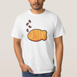 Camiseta Bolo Peixe-dado forma japonês de Taiyaki do feijão