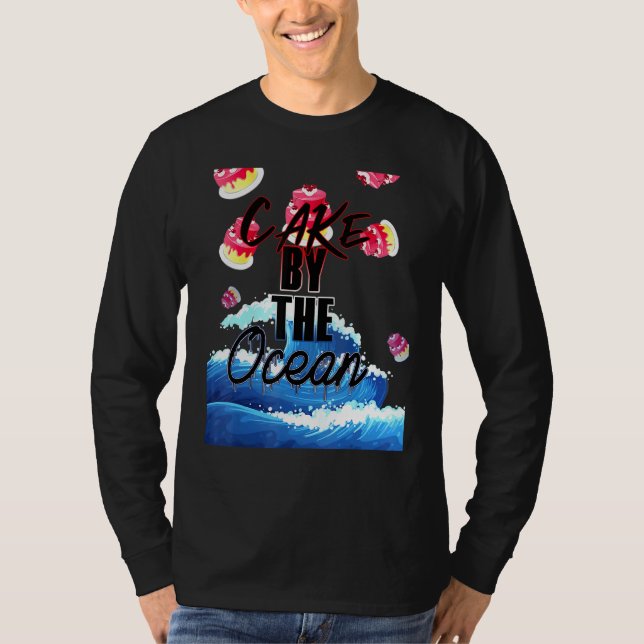 Camiseta Bolo Pelo Adulto Do Oceano (Frente)