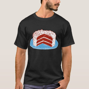 Camiseta Bolo vermelho de veludo