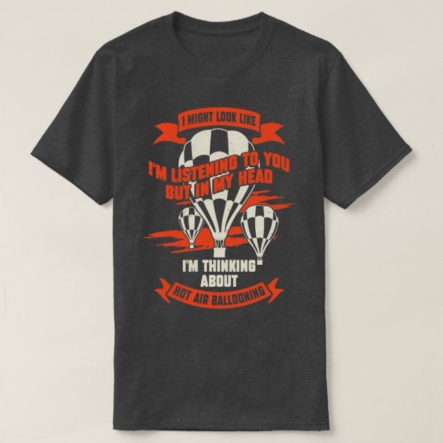 Camiseta Bolonista de Balões de Ar Quente Engraçado Present (Frente do Design)