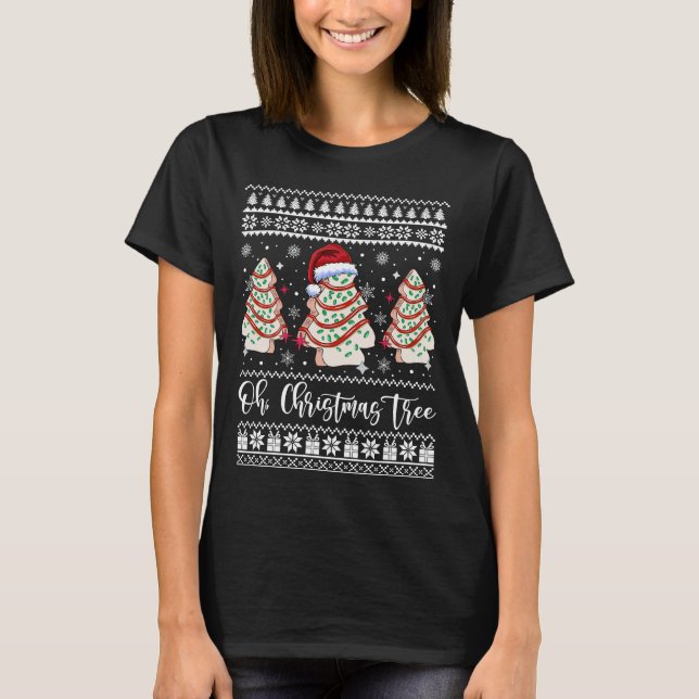 Camiseta Bolos de Árvore de Natal (Frente)
