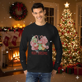 Camiseta Bolos de Natal e Doces Feliz Natal