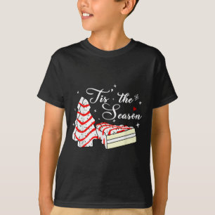 Camiseta Bolos de Natal em Árvore de Natal Xmas Tis' The Se