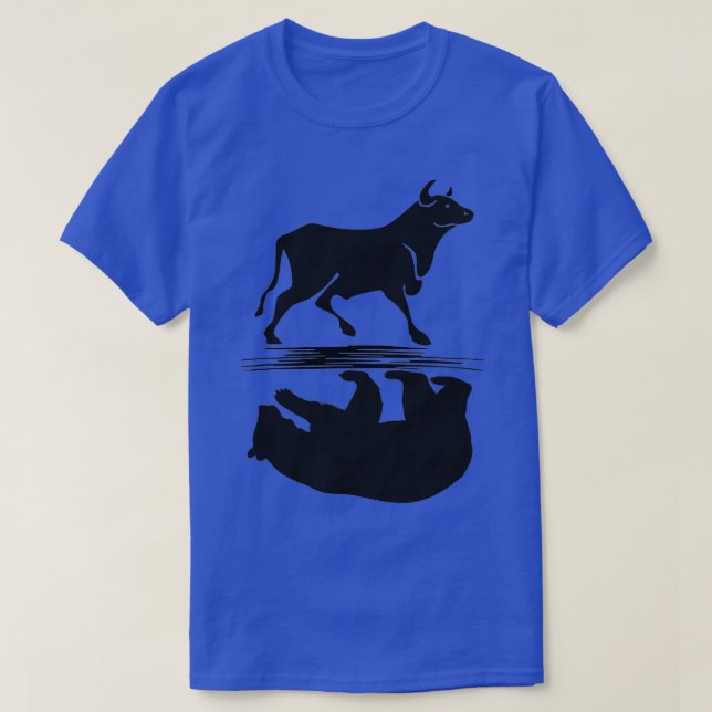 Camiseta Bolsa Bull Bear Investindo Dinheiro Comercial (Frente do Design)
