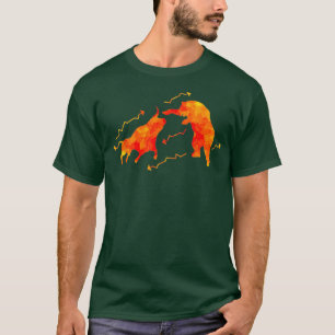 Camiseta Bolsa Bull Bear Stock Market Fight Trading Idea