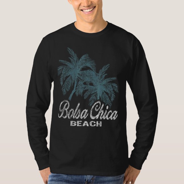 Camiseta Bolsa Chica Beach California Duas Grandes Palmas (Frente)