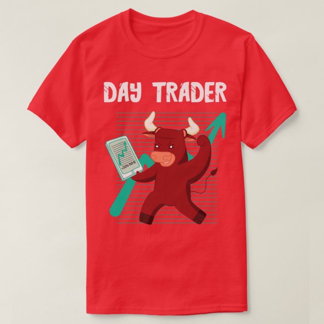 Camiseta Bolsa Comercial de Valores Comerciante Dia de Inve (Frente do Design)