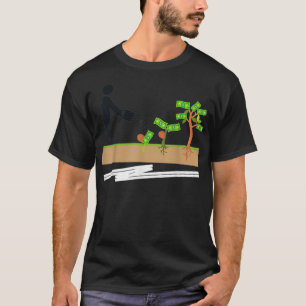 Camiseta Bolsa Comercial Plantando Moeda Gráfico