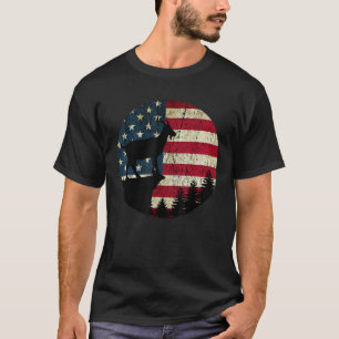Camiseta Bolsa de Bandeira da América de Cabra Farmer Goat 