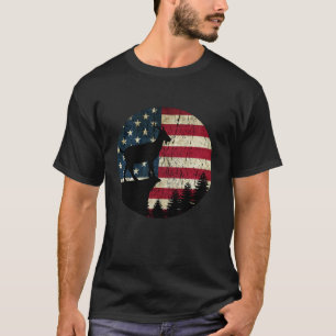 Camiseta Bolsa de Bandeira da América de Cabra Farmer Goat 