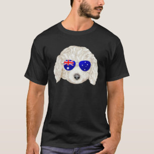 Camiseta Bolsa de cachorro poodle branco da bandeira da Aus