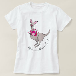 Camiseta Bolsa de corações cor-de-rosa t-shirt gráfica da c