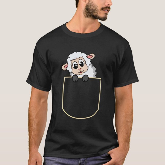 Camiseta Bolsa de Cordeiro Ovelha Na Bolsa (Frente)
