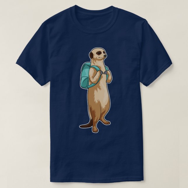 Camiseta Bolsa de Escola Meerkat (Frente do Design)