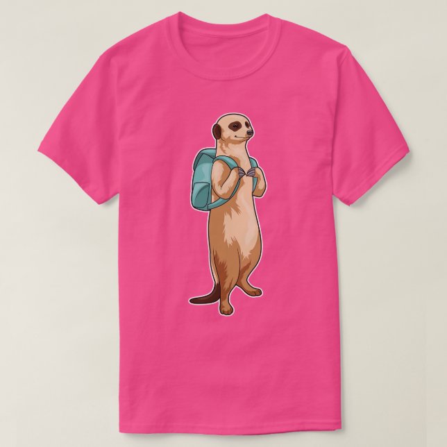 Camiseta Bolsa de Escola Meerkat (Frente do Design)