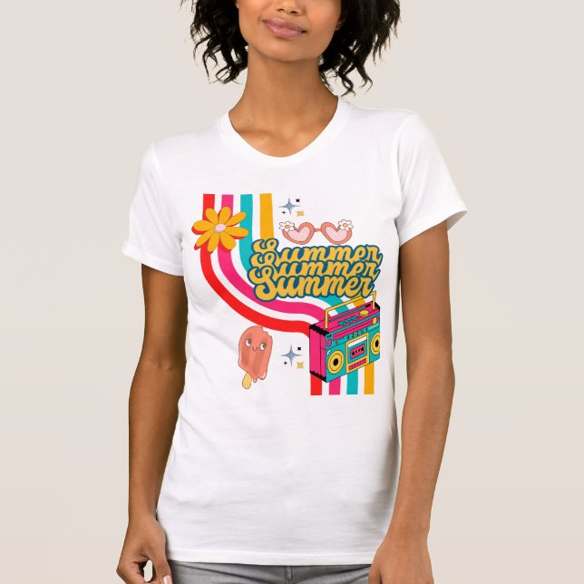 Camiseta Bolsa de ferramentas do Arco-Íris de Verão (Frente)