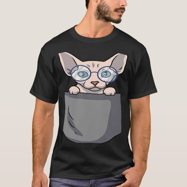 Camiseta Bolsa de Gato Sphynx (Frente)