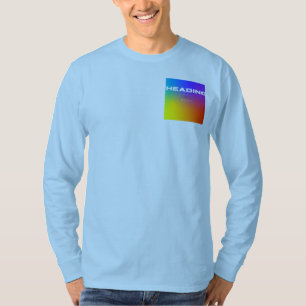 Camiseta Bolsa de gradiente de arco-íris design manga longa