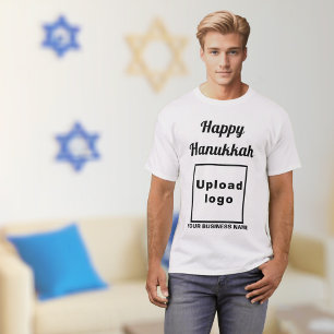 Camiseta Bolsa de Hanukkah saudação em T-Shirt Branco