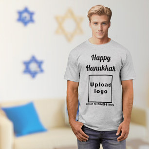Camiseta Bolsa de Hanukkah saudação em T-Shirt de Cinza