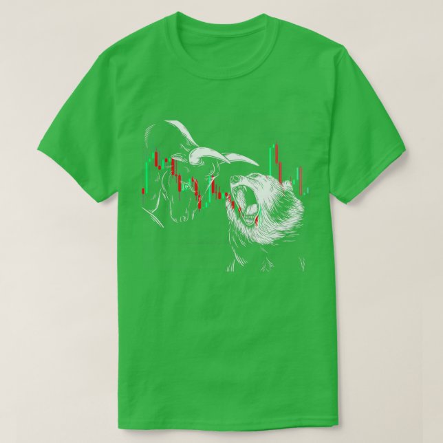 Camiseta Bolsa de Negociação vs. Bearish (Frente do Design)