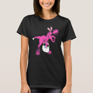 Camiseta Bolsa de Ovos de Páscoa Bunny Saurus Dinosaur T Re