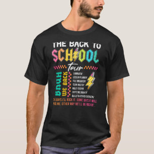 Camiseta Bolsa De Raio Retroativo ABCD De Trás Para A Escol
