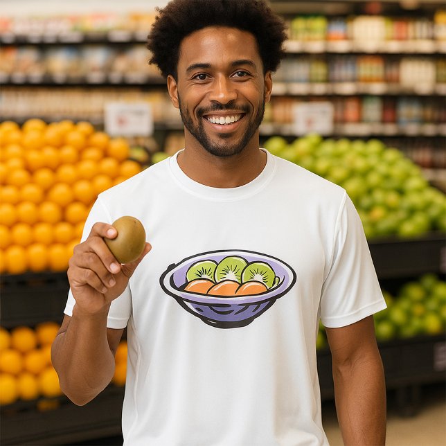 Camiseta Bolsa de salada de Fruta fresca com Kiwi e Laranja (Criador carregado)