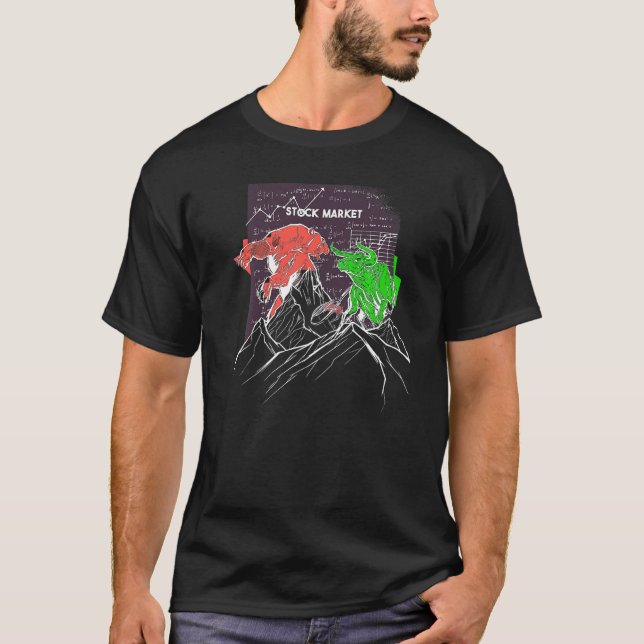 Camiseta Bolsa De Valores Bull Vs Bear Trader Motive For Tr (Frente)