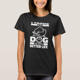 Camiseta Bolsa de Valores de Cachorro Dia do Comerciante