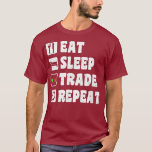 Camiseta Bolsa de Valores Design de Sono Repetir Presente