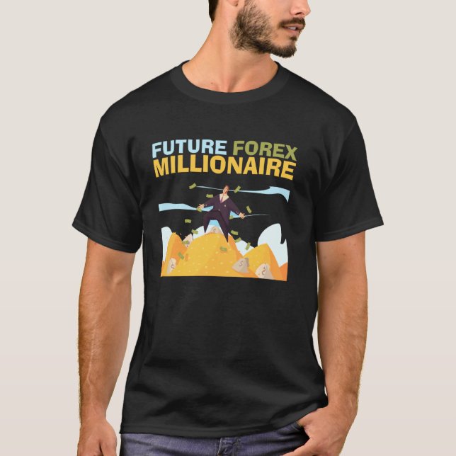Camiseta Bolsa de Valores Forex Millionaire Futura (Frente)