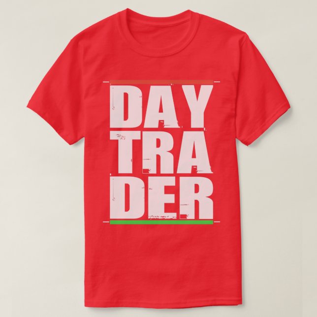 Camiseta Bolsa de valores investidores de dia negociado 6 (Frente do Design)