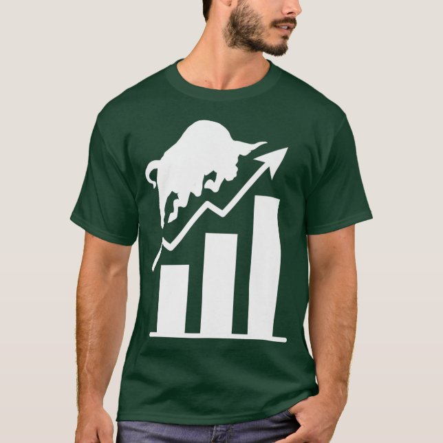 Camiseta Bolsa de Valores que cobra o preço do mercado de a (Frente)