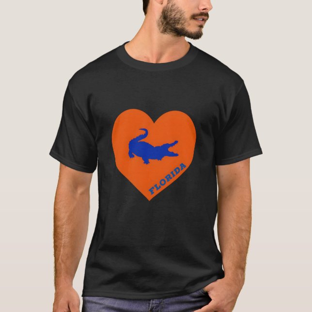 Camiseta Bolsa do Coração do Gator da Flórida (Frente)