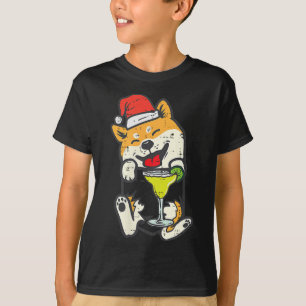Camiseta Bolsa Santa Shi Inu Fofo Natal Em Julho Cachorro J